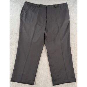Oak Hill Dress Pants Men's 48x28 Black Flat Front Mid Rise Straight Leg Formal